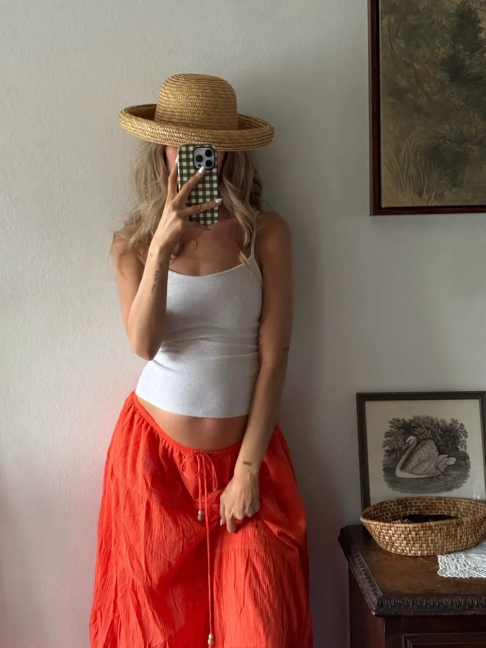 vintage straw hat - Picture 2 of 4